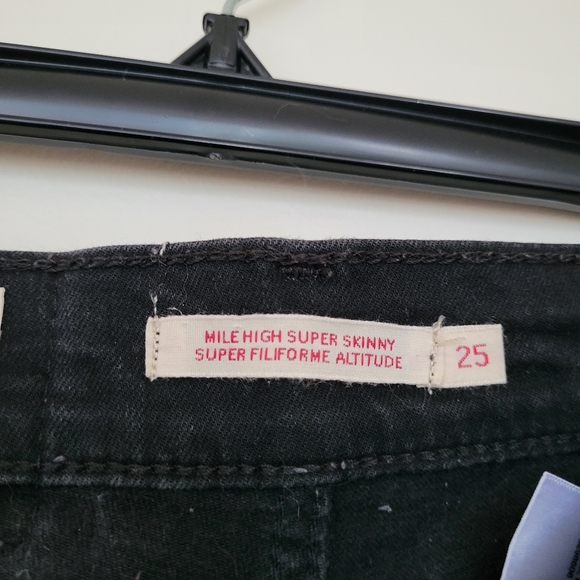 LEVI'S Mile High Super Skinny Blacm - Picture 3 of 4